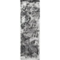 нулум Латония копринен шаг бегач килим, 2 '6 8', перлено бяло