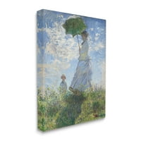Ступел индустрии жена с чадър класически Клод Моне живопис живопис галерия увити платно печат стена изкуство, дизайн от един1000