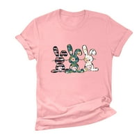 Тениска за зайче за зайче за зайче за зайчета за зайчета за зайчета за небрежен ръкав небрежен блуза тениски ризи за жени