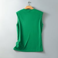 Одеерби 4-ти юли Патриотичен ретро потник за жени мода жилетка лятна свободна тениска зелена