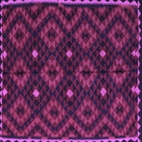 Ahgly Company Indoor Square Oriental Purple Traditional Area Rugs, 8 'квадрат