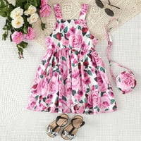 Rovga Небрежни рокли за момичета деца маргаритка рокля с флорална плажна рокля дрехи за години парти рожден ден рокля рокля