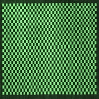 Ahgly Company Indoor Square Checkered Emerald Green Modern Area Rugs, 7 'квадрат