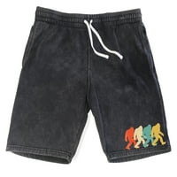 Мъжки Bigfoot Четири F Vintage Black Fleece Shorts малки