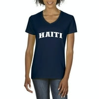 Нормално е скучно - късо ръкав с тениска с тениска с тениски, до жени с размер 3XL - Хаити