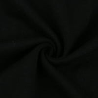 Odeerbi летни върхове за жени с къс ръкав блузи печат забавна графична тениска черно