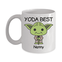 Yoda Best Nanny Profession Mug - Новост чаши за подаръци за подарък за рожден ден, годишнина, валентинки, специален повод, Коледа - 11oz забавна чаша за кафе