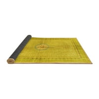 Ahgly Company вътрешен правоъгълник медальон жълти традиционни килими, 7 '9'