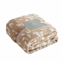 Лукс руно Леопард хвърлят одеяло супер мек лек пере одеяло за стол, диван, диван, легло, къмпинг, пътуване