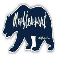 MarbleMount Washington Souvenir Vinyl Decal Sticker Bear Design
