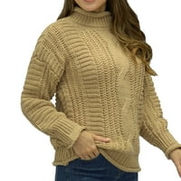 Женски костенурка с дълъг ръкав пуловер с плъзгащ се пуловер с плъзгач от най -добър пуловер