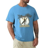 Pedort поло ризи за мъже тънък тениска с къс ръкав лятна тройника топ мода ежедневен тройник за мъже небесно синьо, xl