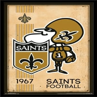New Orleans Saints - Retro Logo Wall Poster, 22.375 34