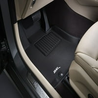 3D Maxpider 2009- Acura TL FWD Преден ред Всяка метеорологична подложка в черно с външен вид на въглеродни влакна