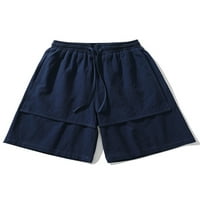 Haite мъже еластична талия китайски стил Лято къси панталони тънък прилягане на правилни дъна на краката празник с джобове плажни дрехи