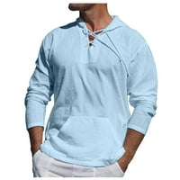 Пролетното лято на Royallovemen Simple Secual Mashion Cotton Slenen Molid Color O-Neck с дълъг ръкав поло ризи за мъже