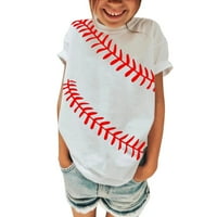 Момиче момиче тениски блуза тениски върхове ежедневни бейзболни 3D отпечатъци за малко дете от печат тийнейджърски детски дрехи облекло върхове за 3- години