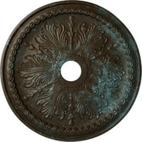 Екена мелница 1 2 од 4 ид 1 2 П Винзор таван медальон, Ръчно рисувана бронзова синя патина