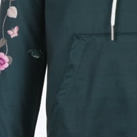 Guzom Hoodies for Women- Графична жилетка есента и пролетни подаръци за жени цип на качулки за жени суичър зелена xxl