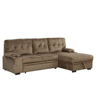 Орисфур. Модерен подплатен тапициран диван с спален секционен диван с помощник за съхранение и държач за чаша за мебели за хол