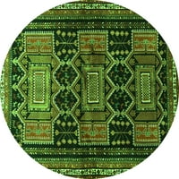 Ahgly Company Indoor Rectangle Persian Green Traditional Area Rugs, 5 '8'