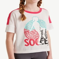 Правосъдие Момичета Цветноблокирани Графичен тениска, размери ХС-КСЛП
