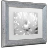 Марка изобразително изкуство 'инфрачервено цвете 2' платно изкуство от пипа изящно изкуство, бял мат, сребърна рамка