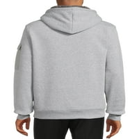 Тахари Мъжки Полар пуловер качулка с товар джоб на ръкав, Размери с-3х