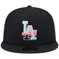 Мъжката нова ера Черна Лос Анджелис Доджърс многоцветна 59Fifty монтирана шапка