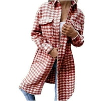 Дамски палта цвят изпреварва топла ежедневна мода свободно падане спестява палто розово s-6xl