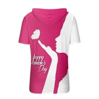 Ризи за ден на майката на SDJMA Подарък Нов мъжки 3D плаж, който не е позициониращ печат тениска с качулка с качулка с къси ръкави