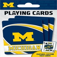 Официално лицензирани лицензирани NCAA Michigan Wolverines Игрални карти - Карта тесте за възрастни