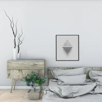 Мраморен триъгълник Омбре Флоатер в рамка живопис печат върху платно