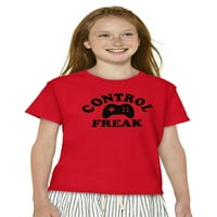 Контролен контролер на Freak Controller Geek Gamer Crewneck Тениски за момче момиче тийнейджър Бриско марки x