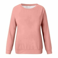Нанизани Дамски Случайни Мода Цветен печат дълъг ръкав о-врата пуловер Топ Блуза