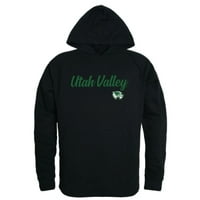 Utah Valley University Wolverines Script Hoodie Sweatshirt Черно малък