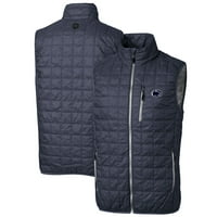 Мъжки резач и долар Heathered Navy Penn State Nittany Lions Big & Tall Rainier Primaloft Eco Full-Zip Puffer Vest