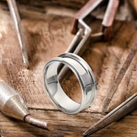 Заготовки на хемотонови пръстени на брутан обикновен пръстен от неръждаема стомана с пръстен на пръстен бижута с бижута