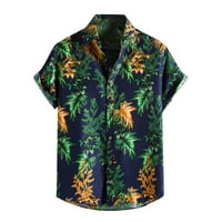хавайски ризи с къс ръкав плажни ризи хавайска риза плажна риза отпечатана блуза на ревера ежедневни хлабави ризи летни блузи