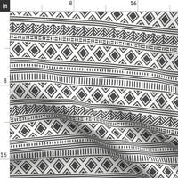Памучен сатен покривка, 70 108 - Черна джунгла парк Племенна геометрична бохемска ивици с шеврон етнически триъгълници триъгълник ивици от печат по поръчка на спално бельо от лъжица