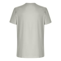 Вивианьо ХД Мъжки топове клирънс мъже случайни кръг врата 3Д дигитален печат Пуловер фитнес спортни шорти ръкави т риза блуза флаш кирки сив