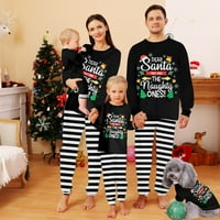 Семейство съвпадение Коледа Пижами комплект Салон спално облекло Дълъг ръкав върхове панталони за жени, мъже, деца