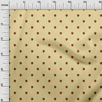 OneOone Cotton Poplin Fabric Strawberry Fruit Decor Fabric Printed Bty Wide