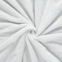 Уникални Сделки Шаги Фау Кожа Декоративно Одеяло Бяло Пълно