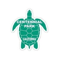 Столетен парк Калифорния Сувенир Зелена костенурка Скер стикер