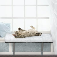 Котешки прозорец костур, домашен любимец котка легло рафт за перваза на прозореца, котка рафт за вътрешни котки, бял