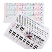 Tietoc Piano Keyboard Sticker Key-Remonable Transparent Piano стикер
