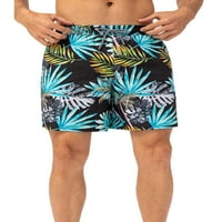 Авамо мъжки хавайски странични джобове летни плажни къси панталони еластични талии за свободното време дън