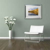 Картина от картина на Майкъл Бланшет, бяла матова рамка, сребърна рамка