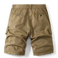 HOT6SL Мъжки къси панталони Атлетични, летни леки къси панталони памук, измит стил khaki xxxxxl prime day clearance 1